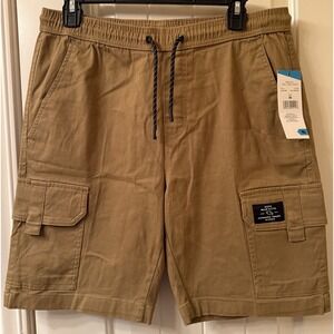 Tony Hawk Men's Stretch Twill Cargo Shorts Size Medium NWT Pale Brown